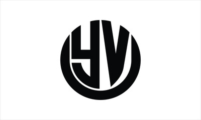 YV initial letter circle icon gaming logo design vector template. batman logo, sports logo, monogram, polygon, war game, symbol, playing logo, abstract, fighting, typography, icon, minimal, wings logo