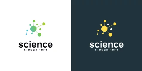 Fotobehang Creative molecule science logo design with modern concept  premium vector © arif