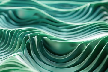 Green 3d Waves Background design web site