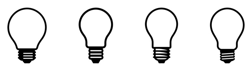 Light Bulb icon set, Idea icon symbol EPS 10 vector