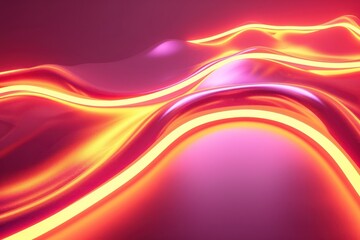 Neon 3d Wavy Shape Background design