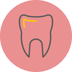 Dental Line Two Color Circle