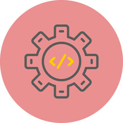 web-hosting-4 Line Two Color Circle