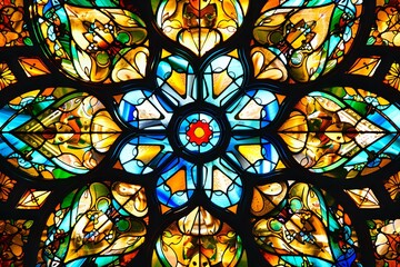 abstract stained window background. Generative AI