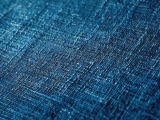 Detailed Texture of Blue Denim Fabric