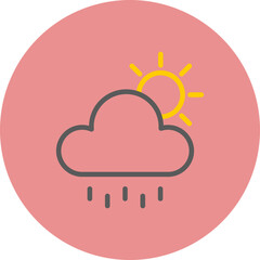 Nimbostratus Line Two Color Circle