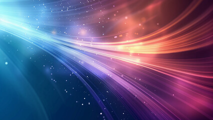 Fototapeta na wymiar Modern abstract background with wavy glowing lines in vibrant colors