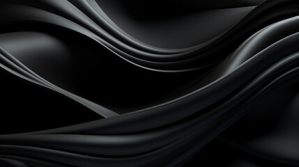 A macro image showcases black stripes intertwined to create a three-dimensional effect, presenting an abstract background rich in texture and depth.