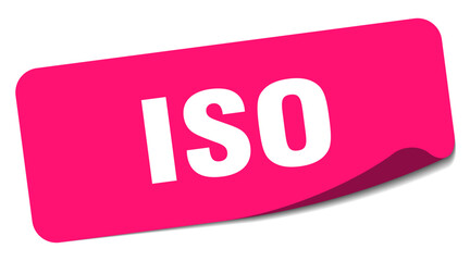 iso sticker. iso label