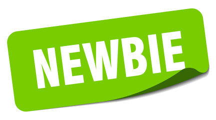 newbie sticker. newbie label