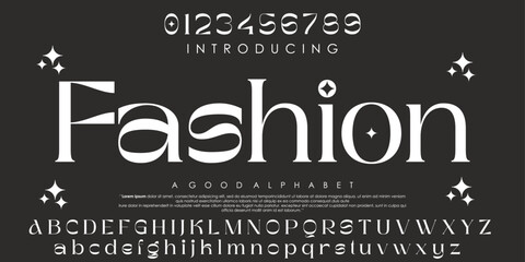  Fashion Luxury font alphabet. Creative Minimal modern urban sport fashion futuristic font. vector illustration eps 10