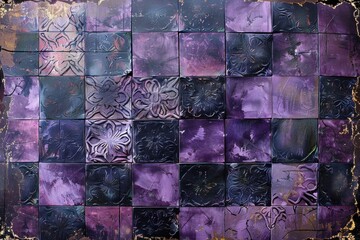 othic distressed background with lace corners of pale purple