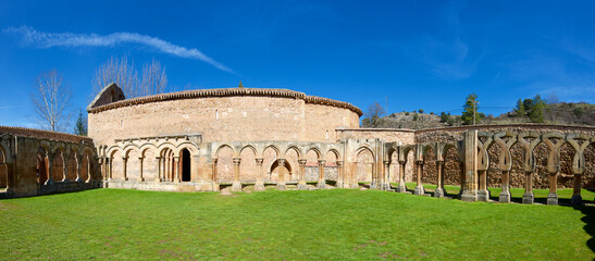 San Juan de Duero cloister ruins in Soria - obrazy, fototapety, plakaty