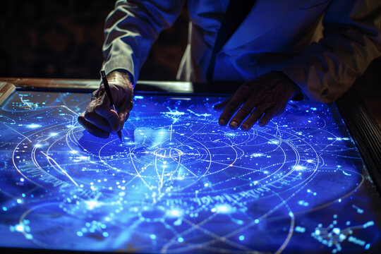 Astrologer calculates natal chart and makes a forecast