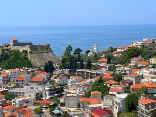 Montenegro Ulcinj town urban cityscape. 