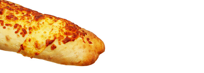 khachapuri with cheese on a white background. georgian bread with melted cheese	