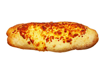 khachapuri with cheese on a white background. georgian bread with melted cheese	