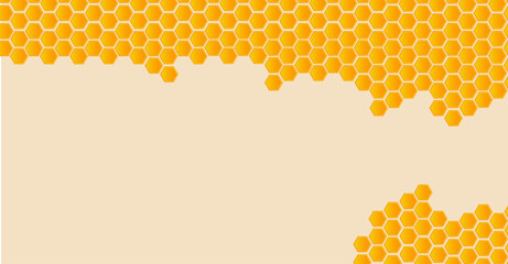 honeycomb on a light texture. many orange hexagons on a light background
