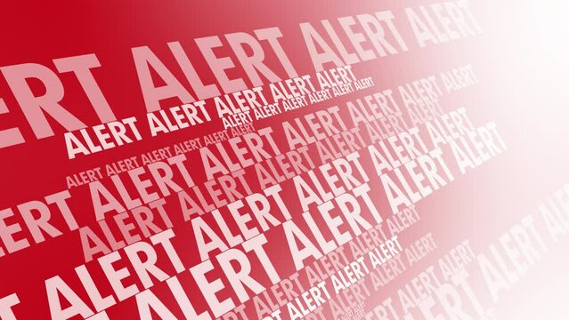Red alert text on high priority background crucial warning for danger and threat