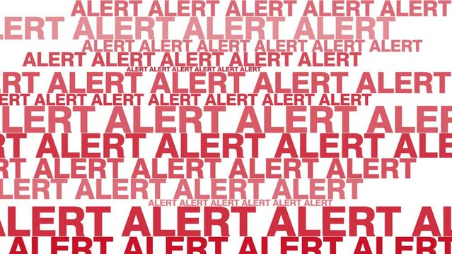 Red alert text on white background modern essential high priority caution reminding of danger threat, and attention