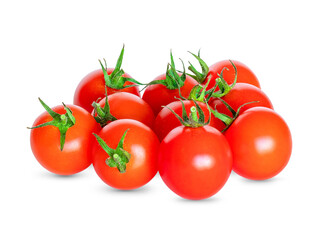 Cherry tomatoes isolated on transparent background png file