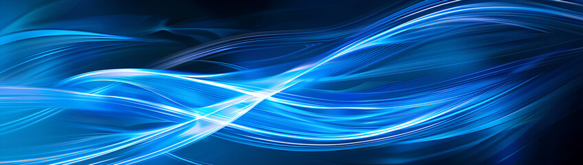 Abstract Curves Blue Motion Blur Background, Abstract blurred geometric background with glowing lines, Smooth curves flow. Abstract smoke background
