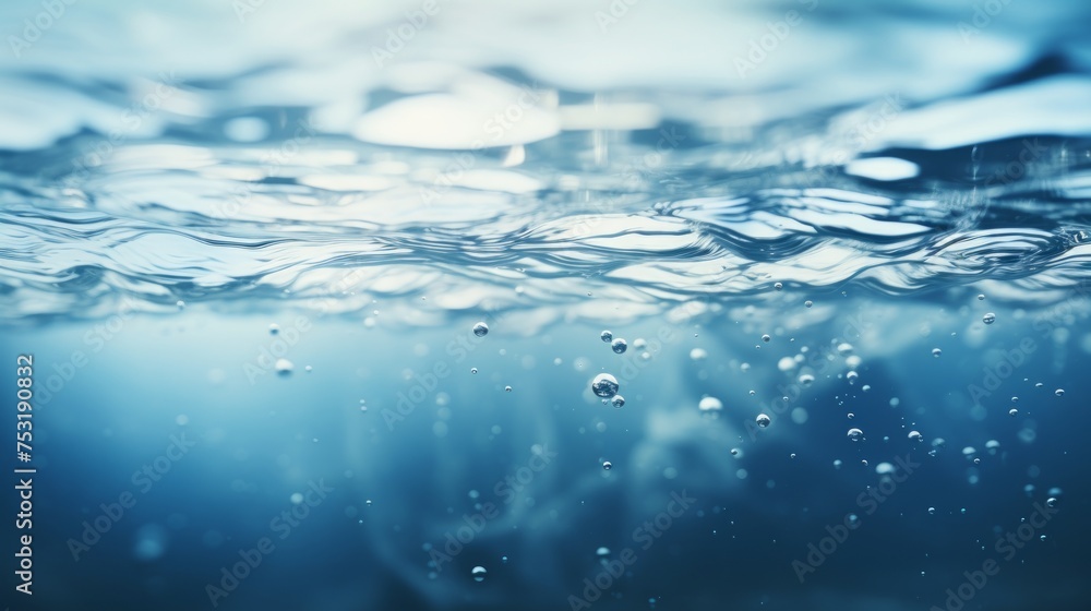 Poster blurred water scene for presentation background generative ai
