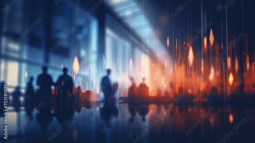 Poster actuarial science: blurred scene for presentation slide generative ai