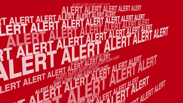 Warning red alert text on backdrop of red alert background attention to high priority danger