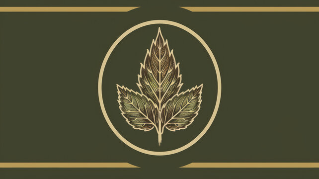 A leafy green flag with a leafy design