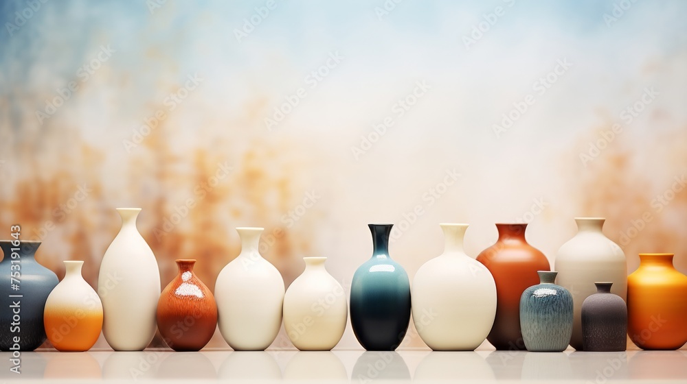 Poster ceramic art scene for presentation slide generative ai
