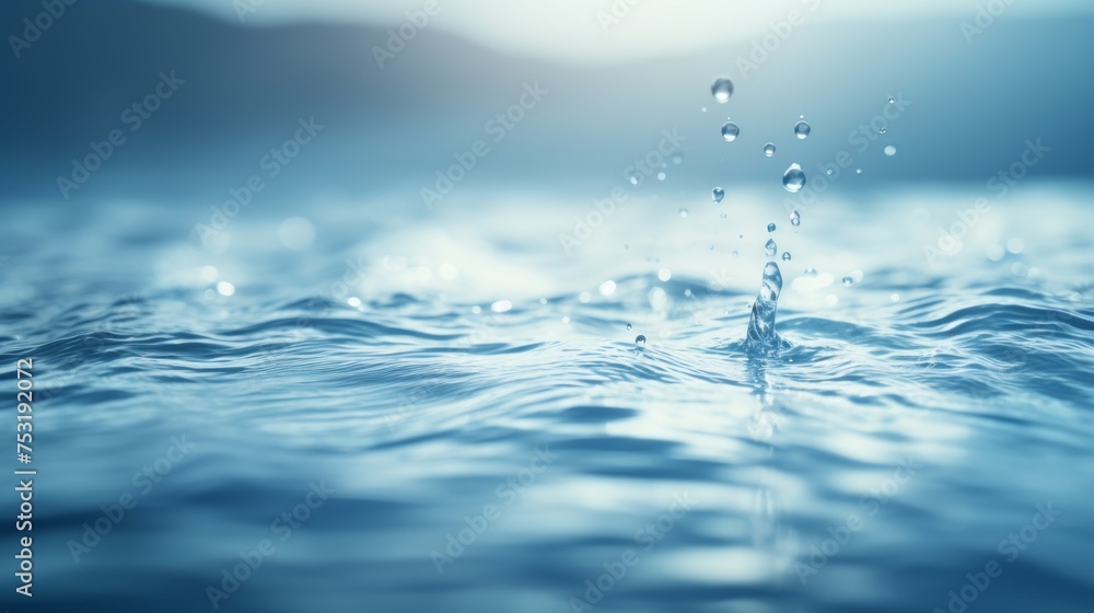 Poster hydrology scene for presentation slide generative ai