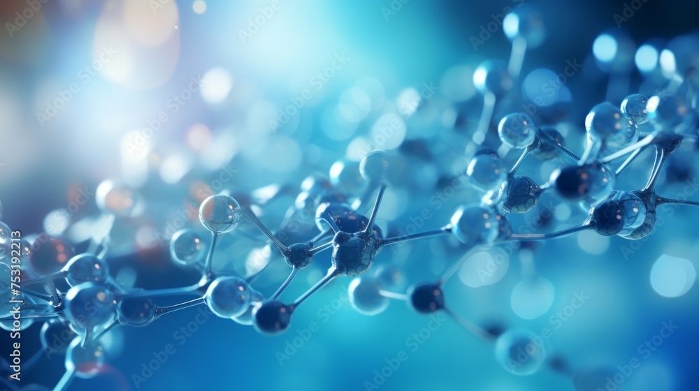 Poster molecular biology: blurred scene for presentation slide generative ai