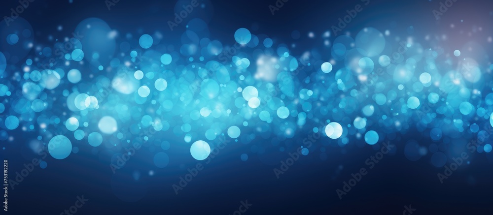 Poster modern blue bokeh pattern with abstract gradient design for your business