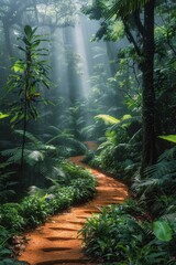 Dirt Path Through Forest