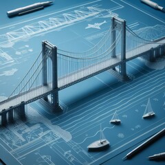 blueprint of the bridge