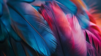 Abstract background Colorful feathers background