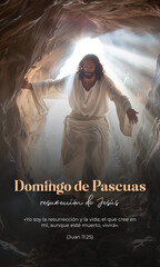 Domingo de Pascua. Resurrección Jesucristo en Semana Santa. Cristo ha resucitado
