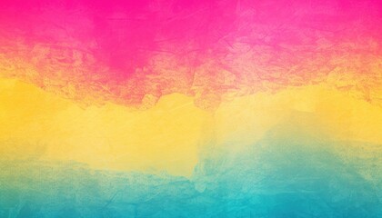 Colorful pink yellow and turquoise gradient noisy grain background