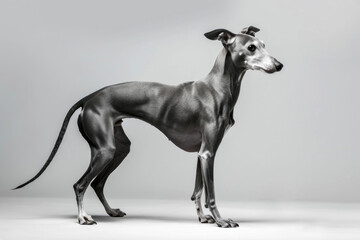 Obraz na płótnie Canvas A majestic Italian Greyhound poses with elegance and grace