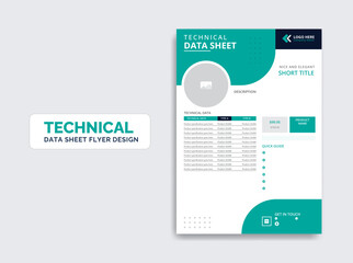 Technical Data Sheet template design