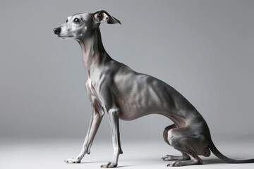A majestic Italian Greyhound poses with elegance and grace