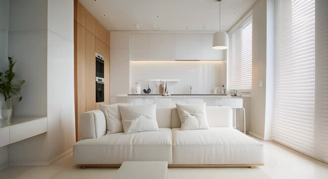 beautiful interior design, bright colors minimalist design, bright home and enjoy the atmosphere