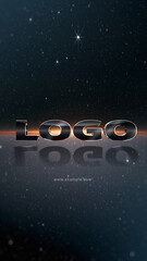 Simple Dark Logo Reveal Vertical Stories Opener for Social Media - obrazy, fototapety, plakaty