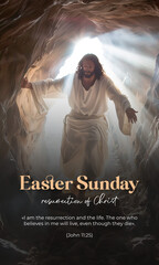 
Easter Sunday. Resurrection Jesus Christ in Holy Week. He has risen
