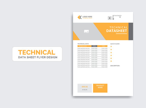 Technical Data Sheet template design