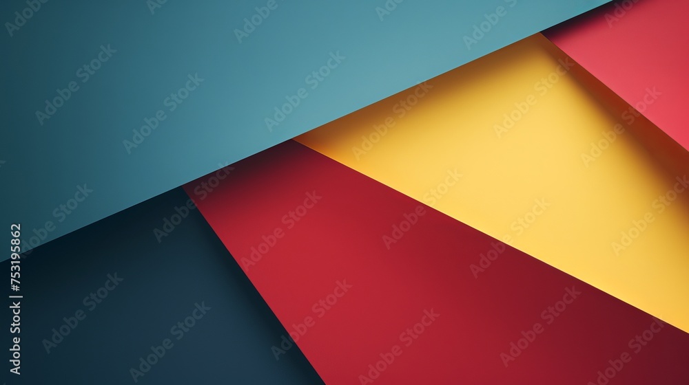 Poster an abstract colored paper texture background presents minimal geometric shapes and lines in light bl