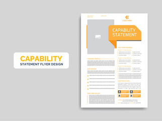 Obraz premium Capability Statement template design