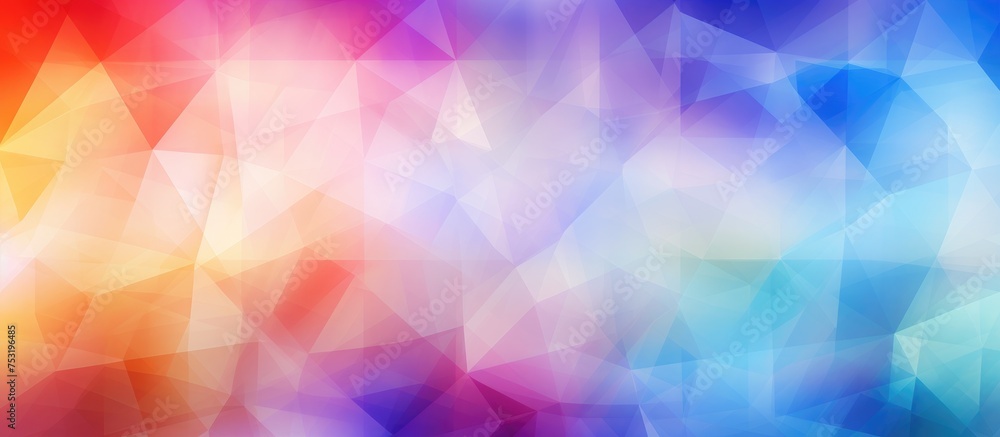 Poster abstract geometric texture with colorful blurred background for creative design