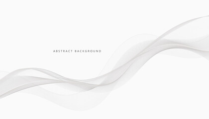 Abstract wave element for design. Digital frequency track equalizer. Stylized line art background. Vector illustration. Wave with lines created using blend tool. Curved wavy line, smooth stripe.